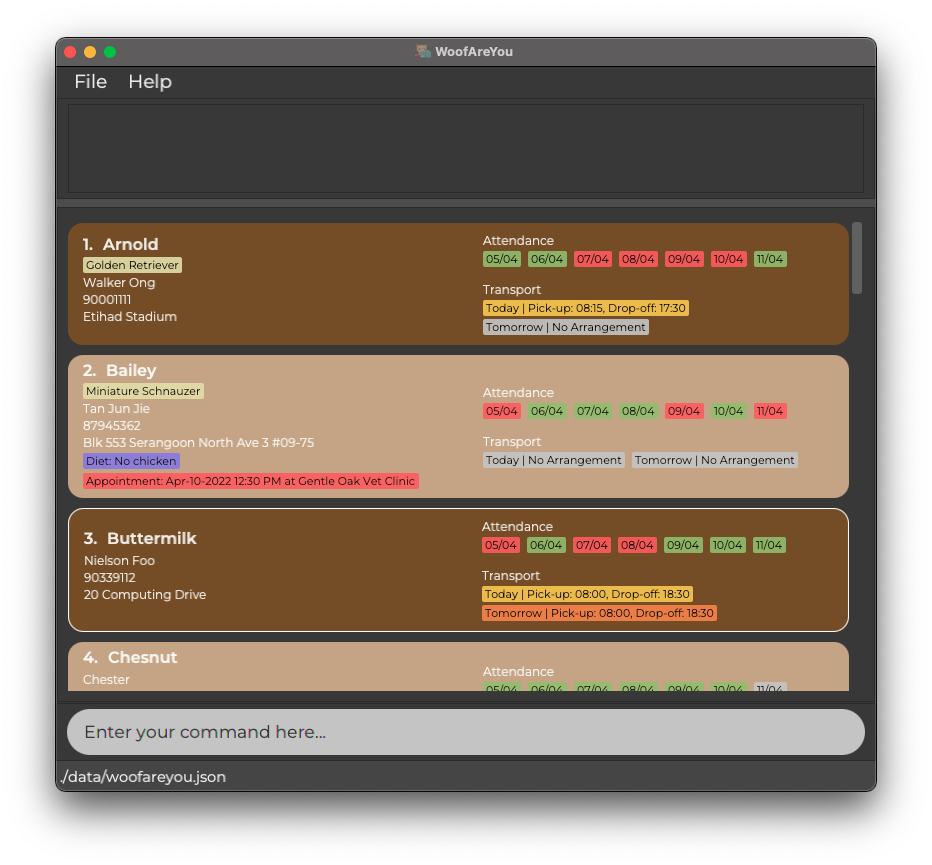 WoofForYou sample screenshot